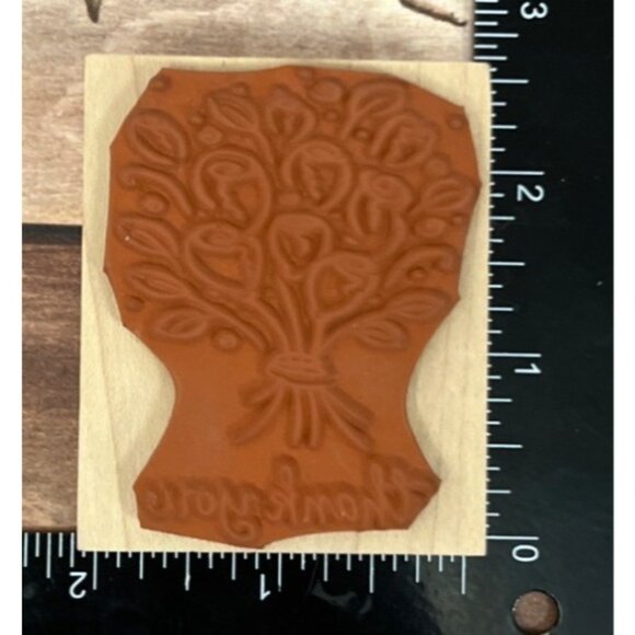 Hero Arts Wood Mounted Rubber Stamp E2095 Thank You Bouquet - Picture 2 of 4